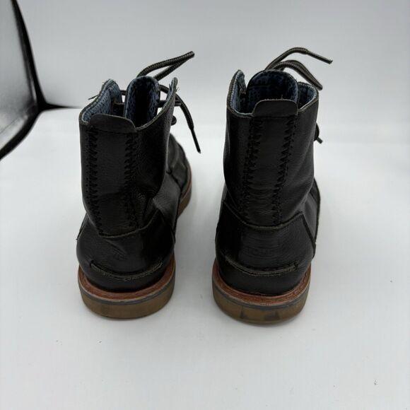Toms Boots Womens Size‎ 7 Searcher Black Combat Lace Up C2 - Picture 7 of 10